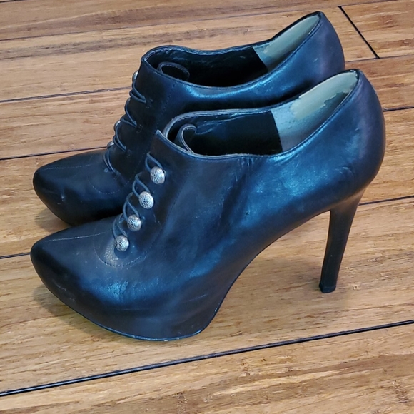 Platform Stiletto Heel Bootie w/ Buttons 10 - Picture 2 of 6